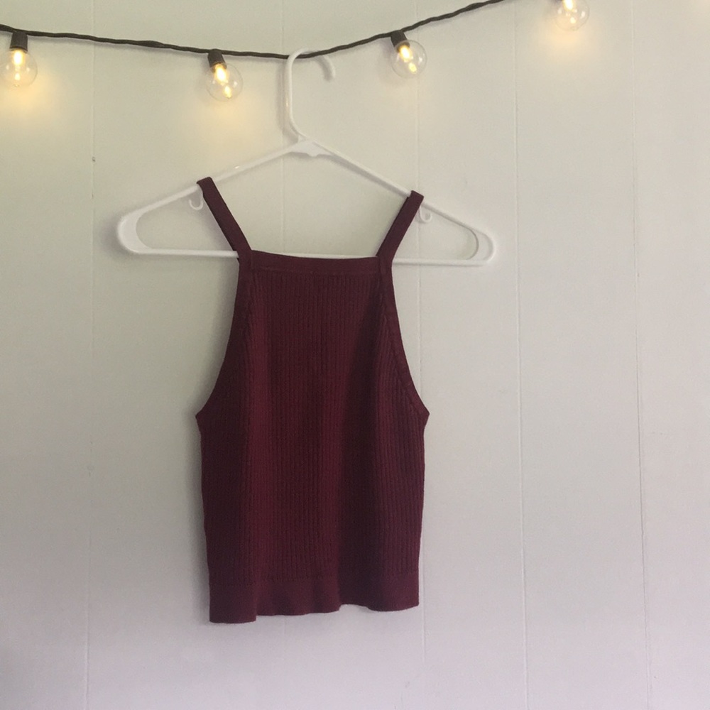 Sweater Halter Top Tank